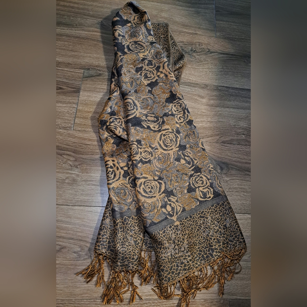 Susan Graver Gold Brown Metallic